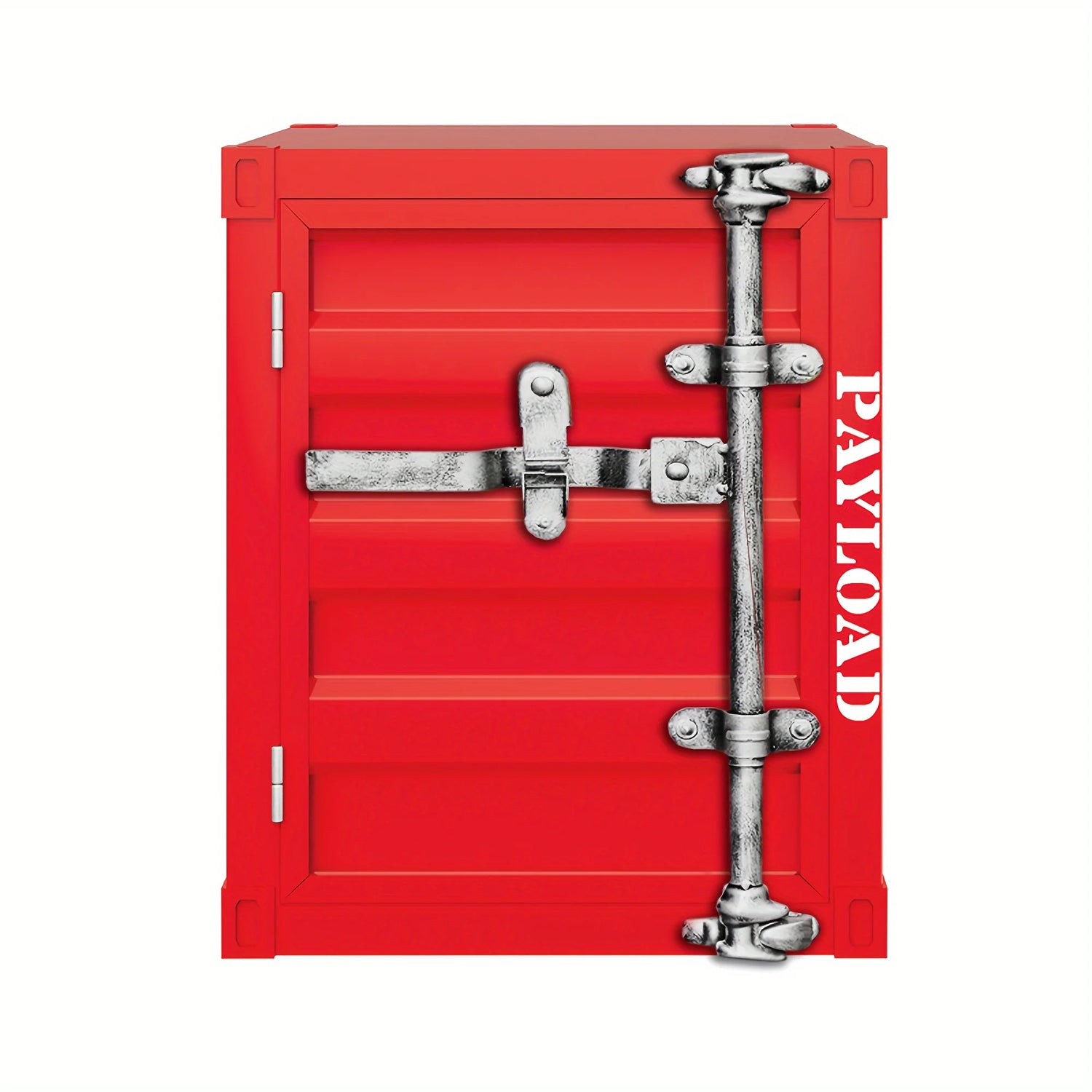 New shipping container design bedside table, industrial style metal side table storage cabinet, suitable for living room and bed