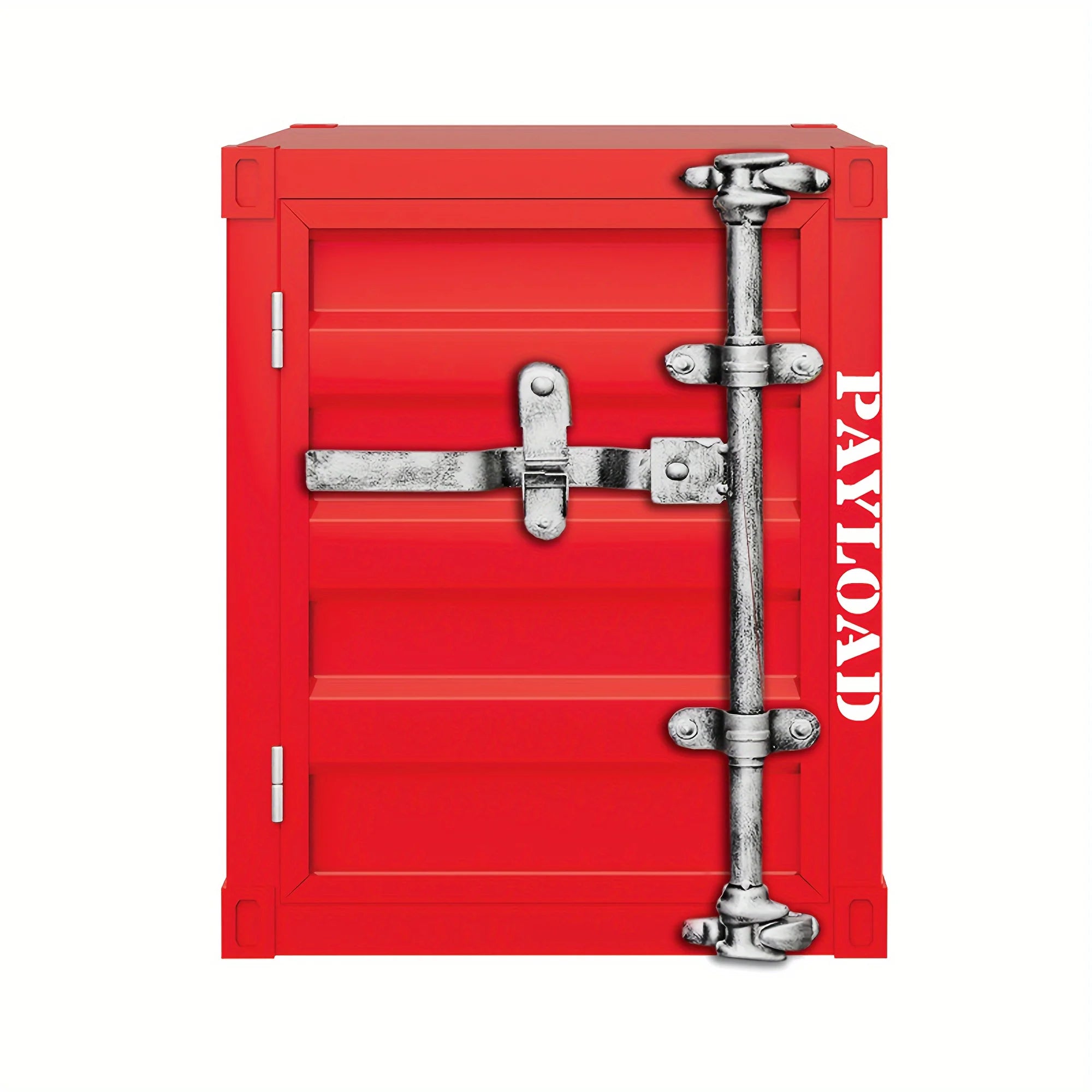 New shipping container design bedside table, industrial style metal side table storage cabinet, suitable for living room and bed