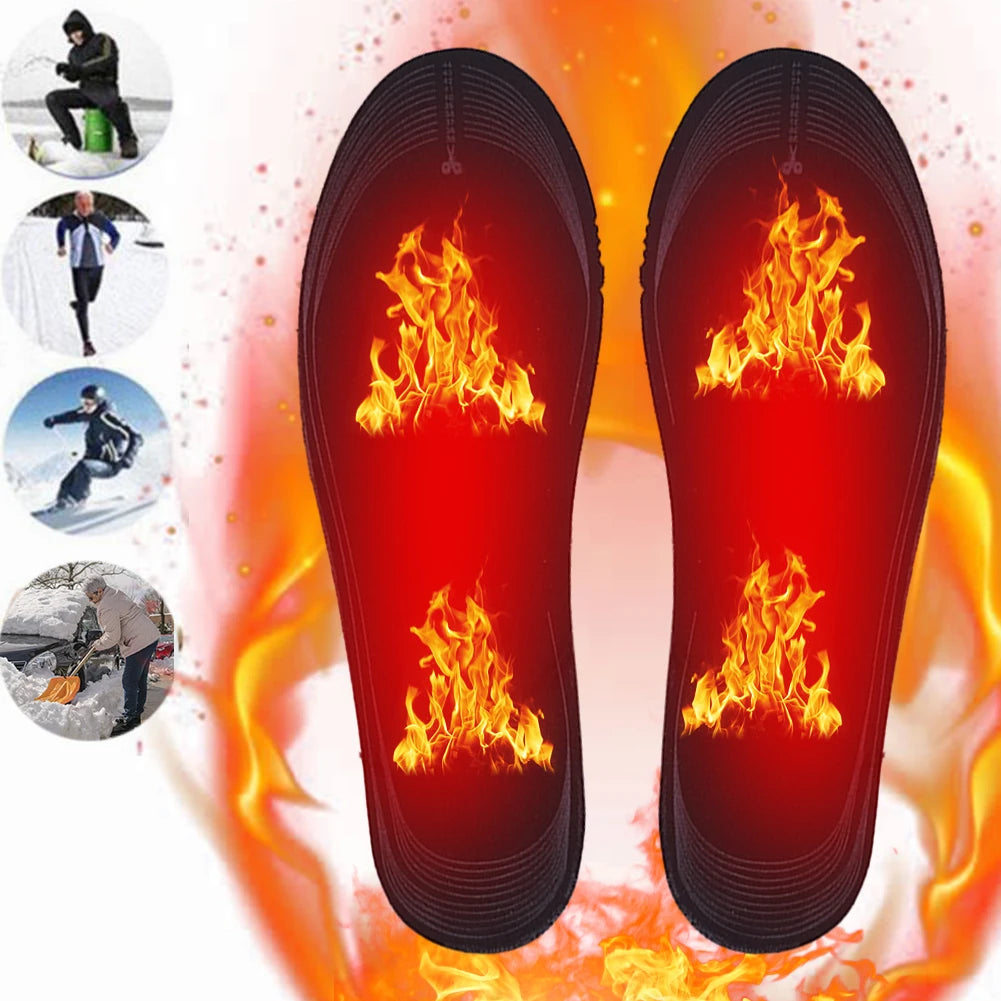 USB Heated Shoe Insoles Electric Foot Unisex Warming Pad Feet Warmer Sock Mat Winter Outdoor Sports Heating Insole Winter Warm