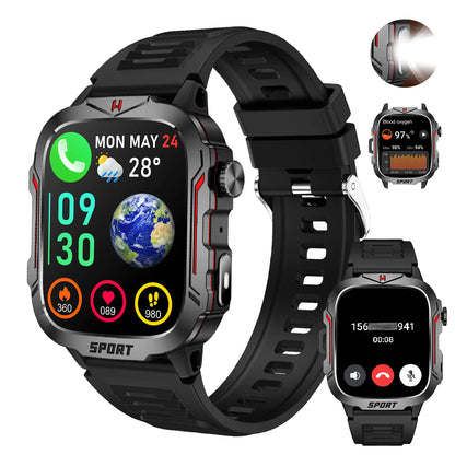 Flashlight Smart Watch for Men/Women, 1.96&