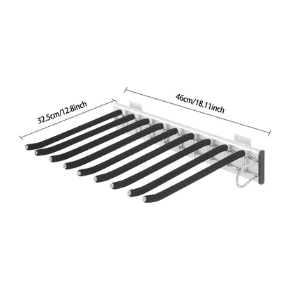 Bymaocar 46*32.5cm Pull Out Trousers Rack, Sliding Pants Rack, 9-rod Side Mounted Trouser Hanger