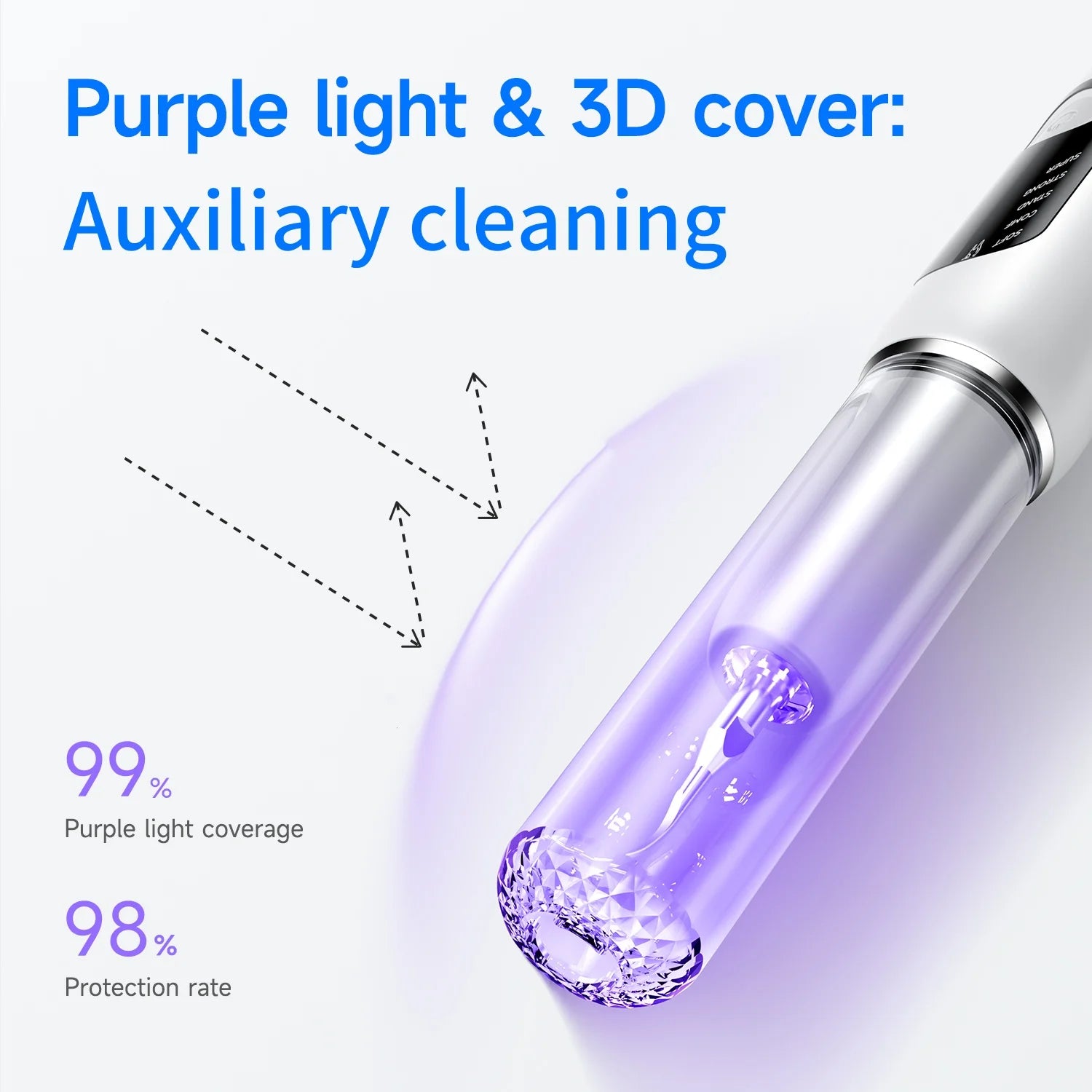 CURVY MOON Electric Dental Plaque Remover 5 Modes Ultrasonic High Frequency Irrigator Sonic Dental Scaler Plaque Tartar Cleaner