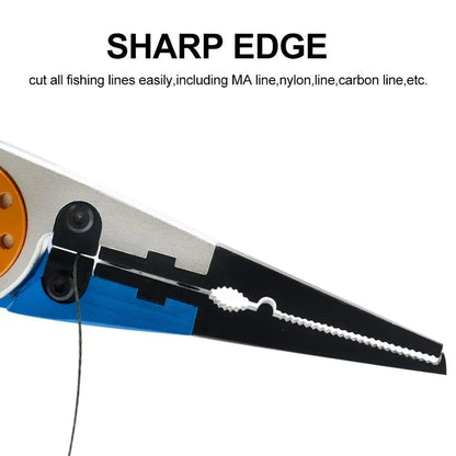 Outdoor fishing pliers, line cutters, multifunctional aluminum alloy scissors hooks, remove 150g 20cm fishing equipment