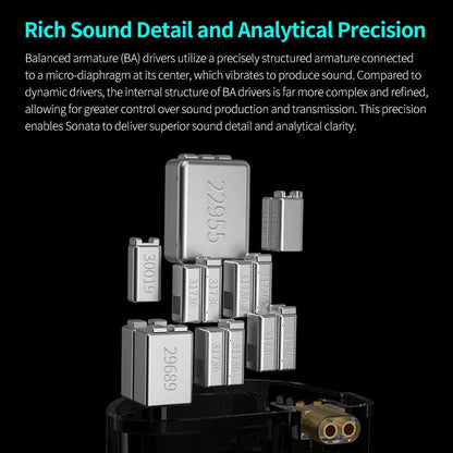 KZ Sonata 28BA Units HIFI Earphones Upgraded Balanced Armature Drive Tunable in Ear Wired Gaming Earbuds