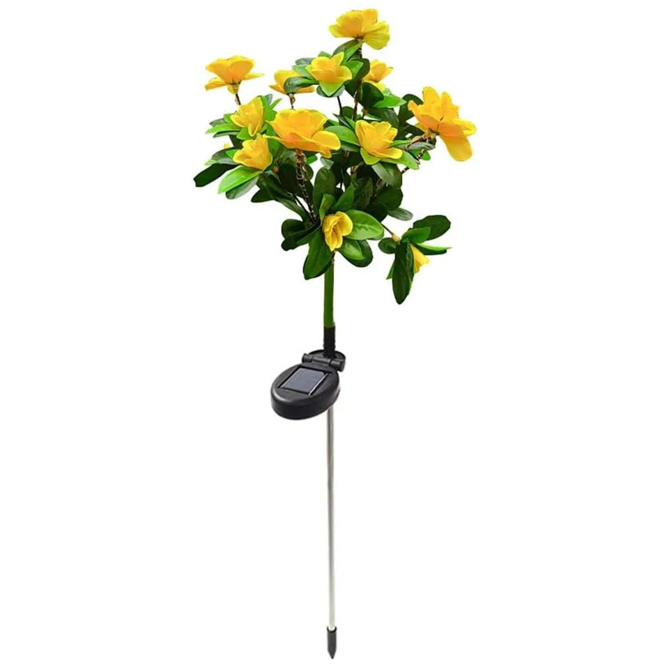 Solar Flowers Lights LED Azalea  Outdoor Waterproof Landscape Light for Lawn Patio Garden Path Decorative Lighting Best Gift