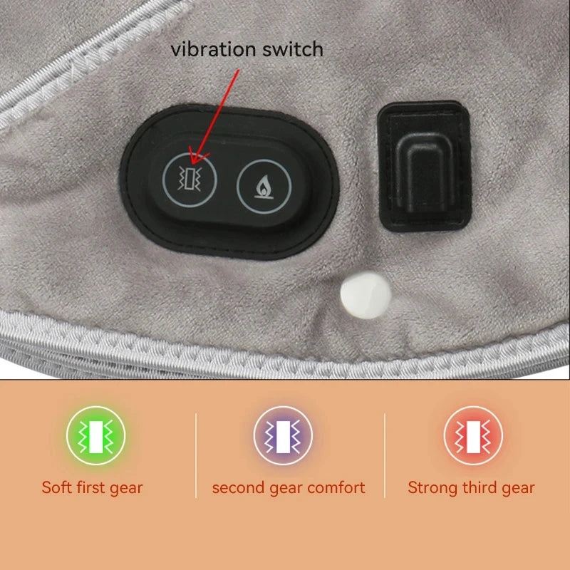 Electric Heating Shoulder Neck Pad Cervical Wrap Three Gear Thermal Compress Massager Vibration Shawl Warm Back Tool Relax Brace