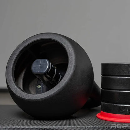 40LB Fitness Adjustable Kettlebell | Weight Set for Home Gym | Strength Training Equipment for Men &amp; Women | Compact Steel Bell