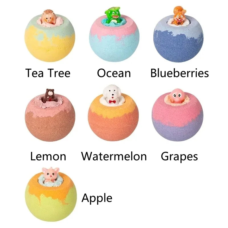 100G Bath Bombs with Surprise Toys for Kids, Inside for Kids &amp; Boys and Girls Holiday Bubble Bath with Cheerful Scent