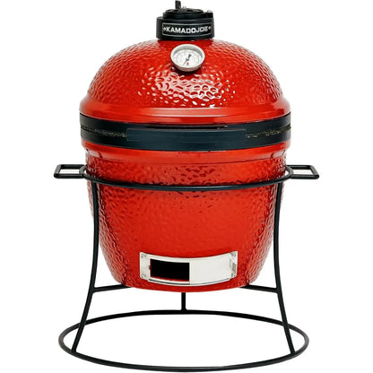 Outdoor Cooking - Joe Jr 13.5-inch Portable Ceramic Charcoal Grill with Grill Stand, Stainless Steel Cooking Grate, Heat