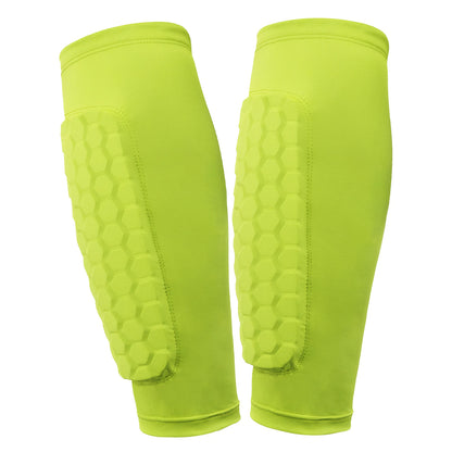 Soccer Shin Pads with Honeycomb Pads Football Shin Pads Ergonomic Lightweight Calf Protective Gear for Kids Youth Adults