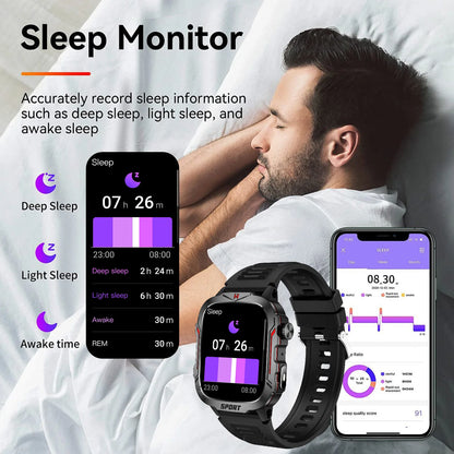 Flashlight Smart Watch for Men/Women, 1.96&