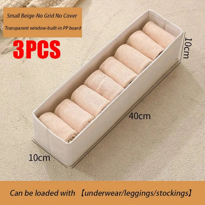 1-3Pcs Pants Storage Box Clothes Organizers of Cabinets and Drawers Fabric Foldable Boxes for Bedroom Wardrobe Organization Home
