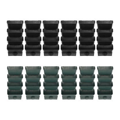 Black/Green Stackable Planter Indoor Outdoor W/ 6 Drainage Pot 18 Plastic Pot 6.56ft Drainage Pipe Hanging Vertical Wall Planter