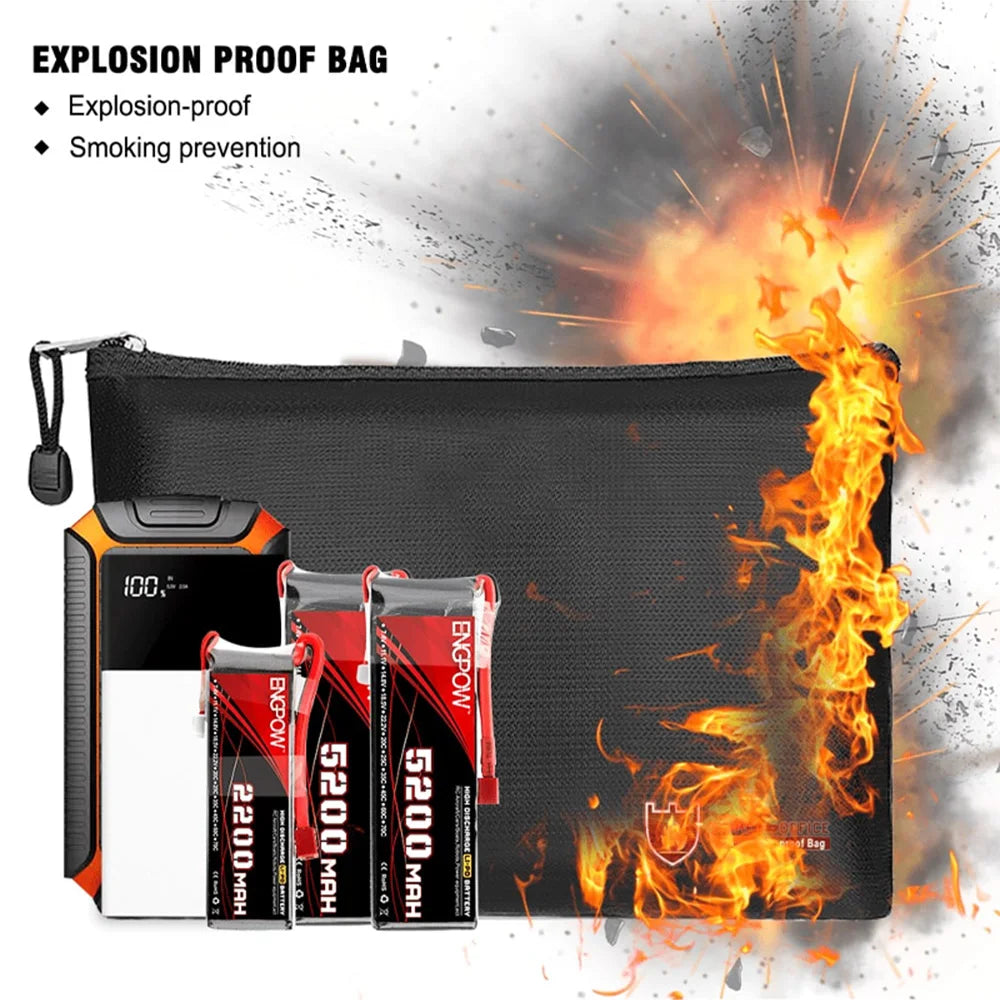 Small Organizer Fireproof ID Storage Bag Cash Passport A5 Notebook Jewelry Card Collection Bag Multifunctional Storage Bag