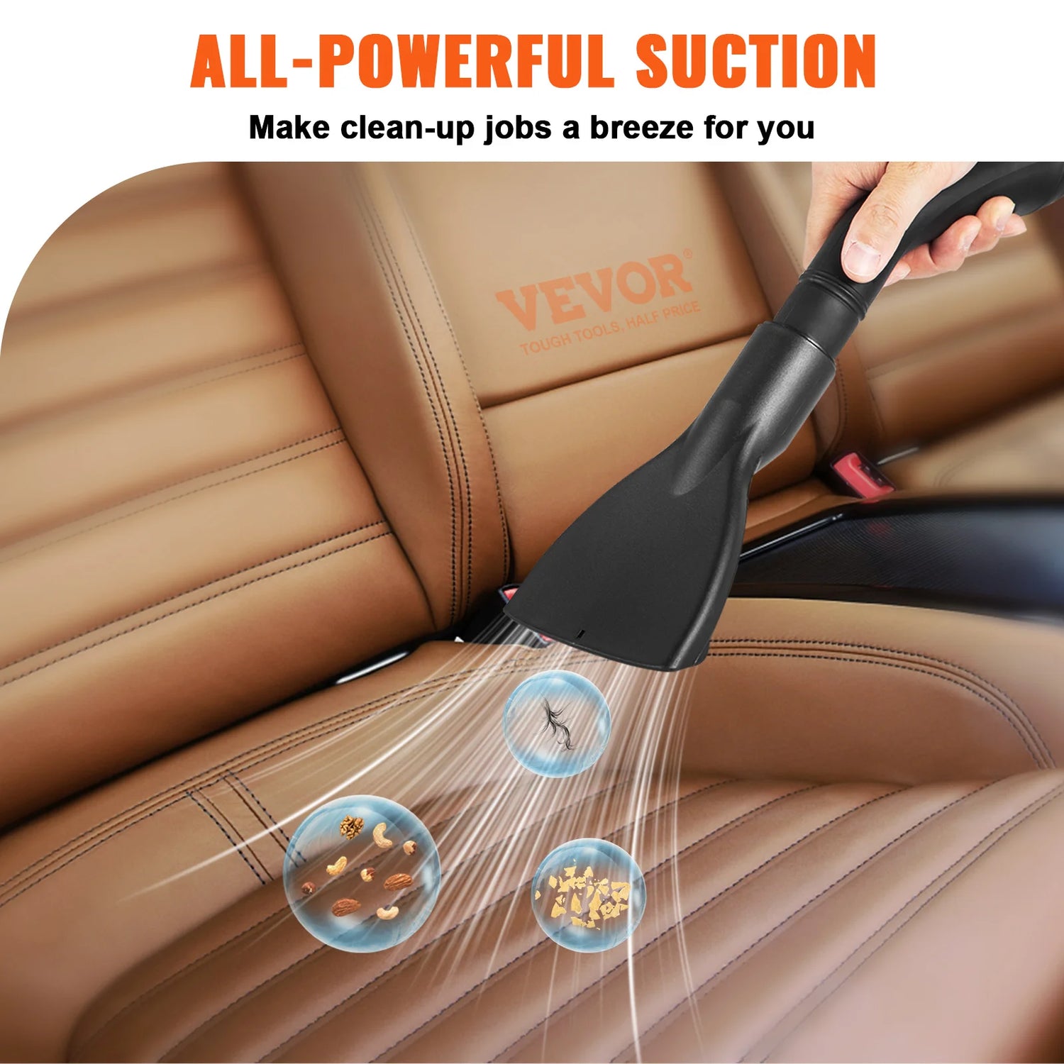 SucceBuy Wet Dry Vac 2.6 Gallon 2.5 Peak HP 3 in 1 Portable Shop Vacuum with Blowing Function  Attachment Storage for Floor