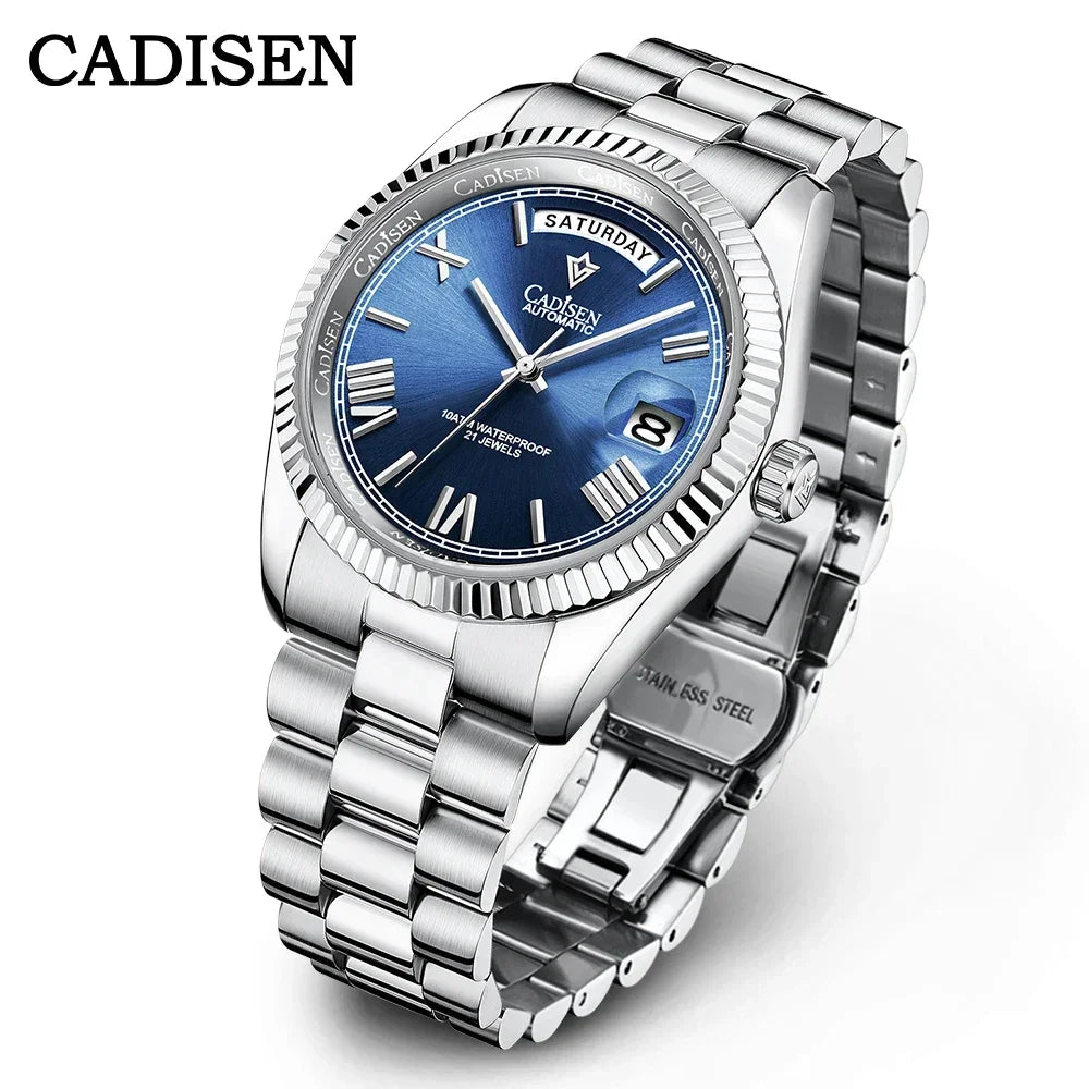 CADISEN C8185 Men Watches Swimming 10Bar Waterproof Screw Crown Japan Miyota Movement Mechanical Watch Newest Version Wristwatch