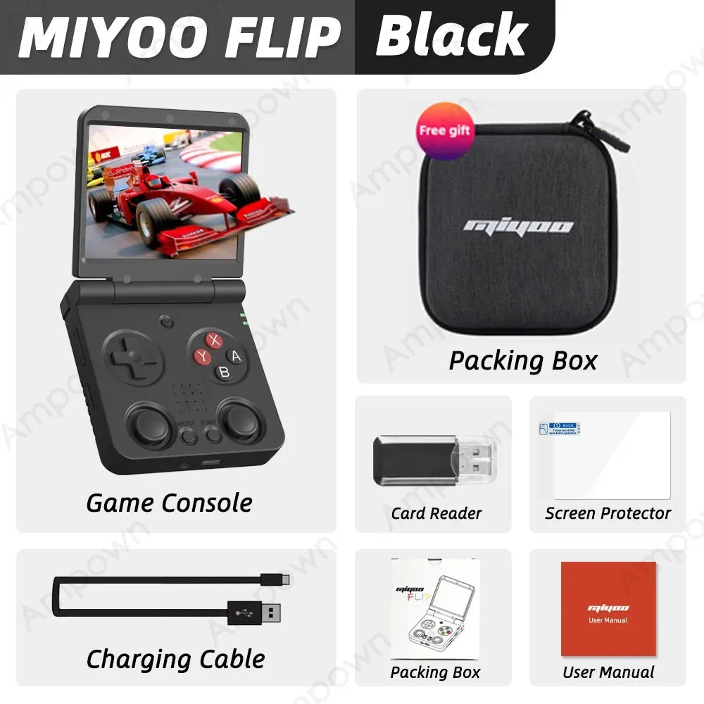 MIYOO FLIP V2 Handheld Game Players 3.5&