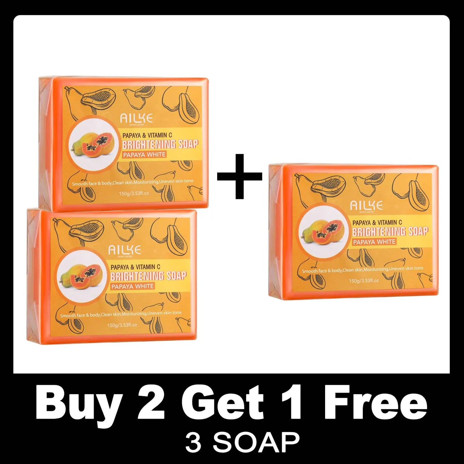 AILKE Naural Kojic Acid Soap for Hyperpigmentation, Brighter Skin, Reduce Dark Spots, Even Skin Tone, Support Customized LOGO