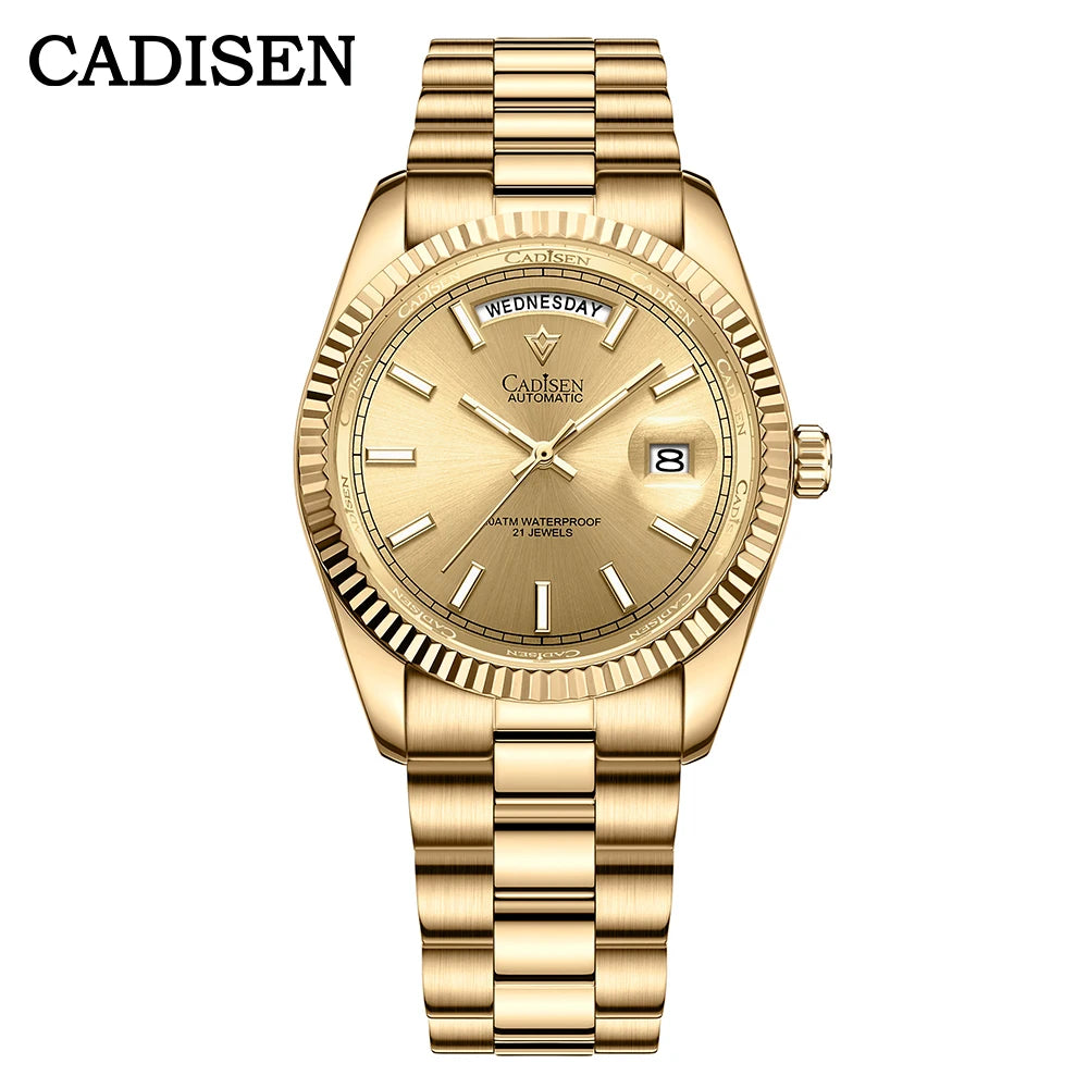 CADISEN C8185 Men Watches Swimming 10Bar Waterproof Screw Crown Japan Miyota Movement Mechanical Watch Newest Version Wristwatch