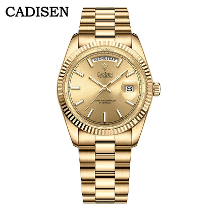 CADISEN C8185 Men Watches Swimming 10Bar Waterproof Screw Crown Japan Miyota Movement Mechanical Watch Newest Version Wristwatch