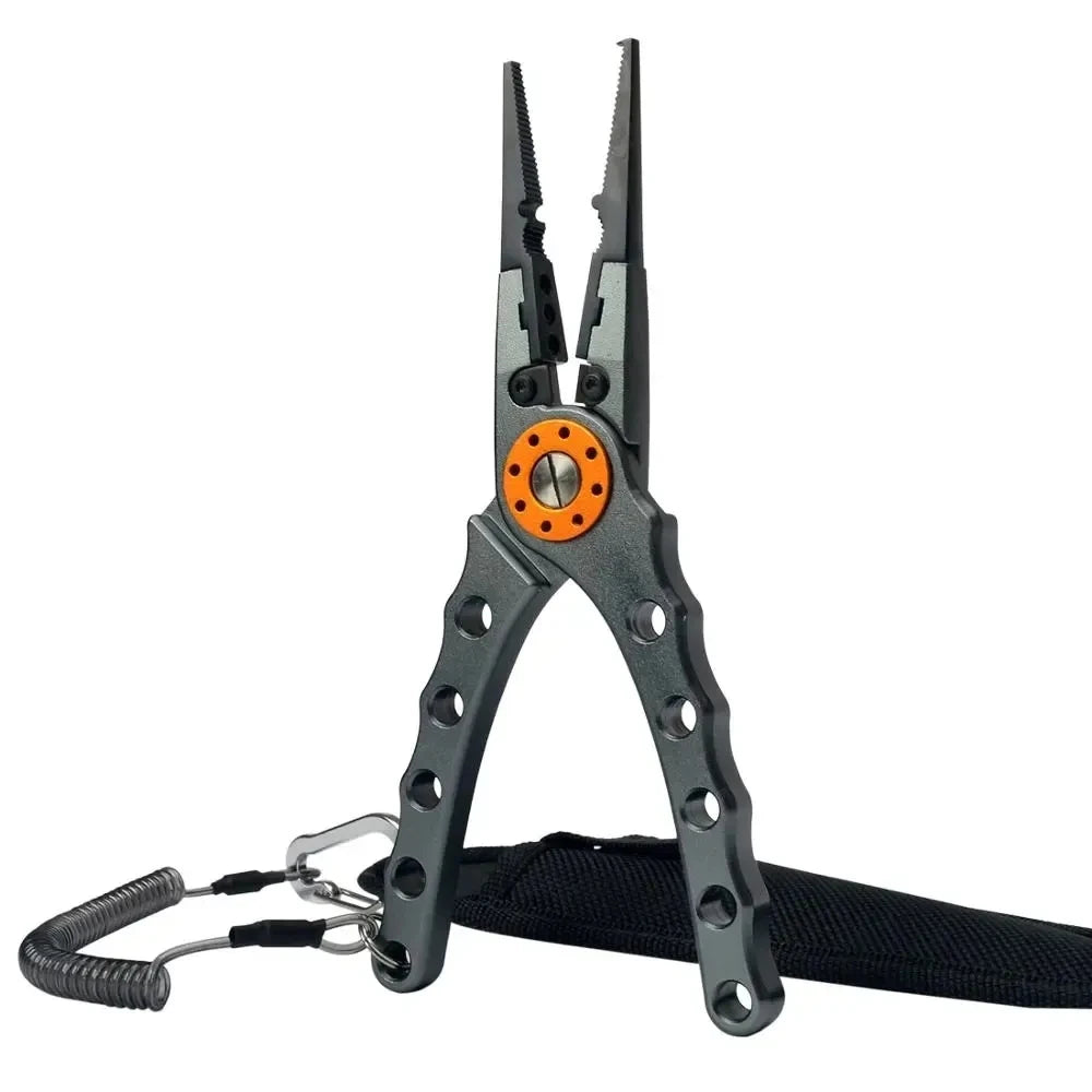 Outdoor fishing pliers, line cutters, multifunctional aluminum alloy scissors hooks, remove 150g 20cm fishing equipment