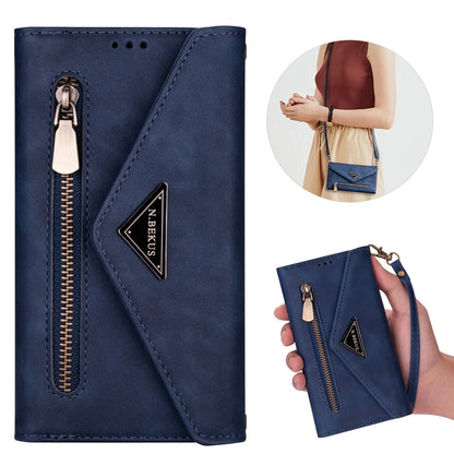 Zipper Wallet Leather Case for iPhone 14 13 15 Pro Max 12 Mini 11 X XR XS 8 7 6 6S Plus Se2022 Multi Card Solt Cover Hand Strap