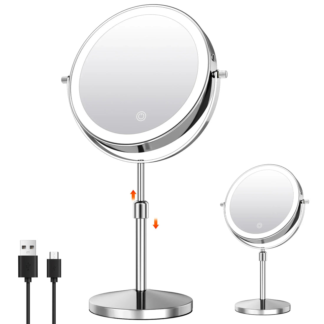 7 Makeup Mirror with Light USB Rechargeable 