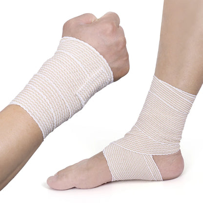 4 Rolls 3 inch x 5 yds Elastic Bandage Wrap, Cotton Compression Bandage Wrap with Self-Closure,Support &amp; First Aid for Sports