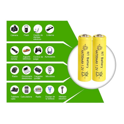 10-60PCS 8000mAh 1.2V AA Ni-MH Rechargeable Battery, Suitable for Remote Control, Toy Flashlight, Wireless Keyboard, Mouse