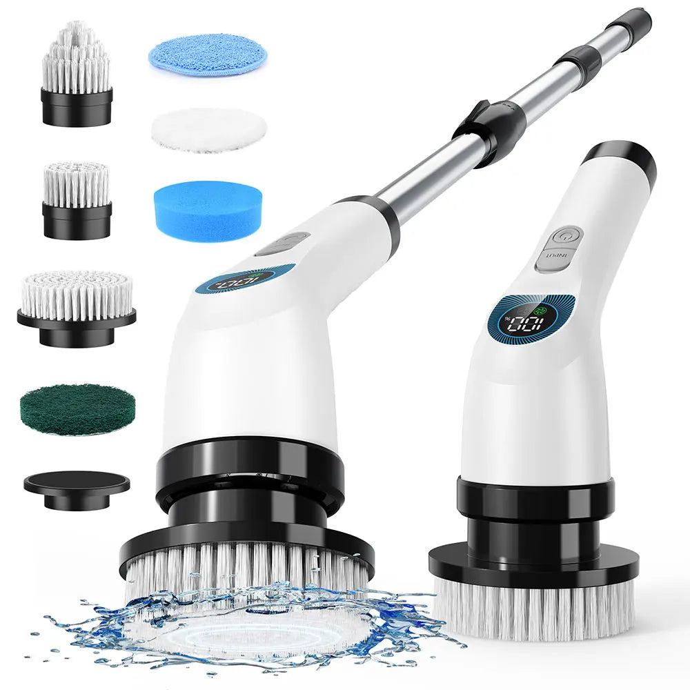 Electric Cleaning Brush 7 in 1 Replaceable Head Household Wireless Rotatable Cleaning Brush For Bathroom Kitchen Windows Toilet