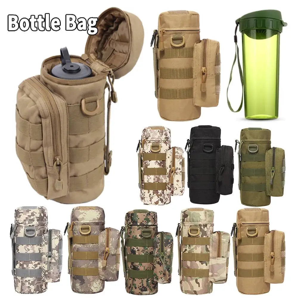 Molle Water Bottle Bag Portable Bottle Pouch Holder Portable Kettle Carrier for Outdoor Camping Hiking Fishing