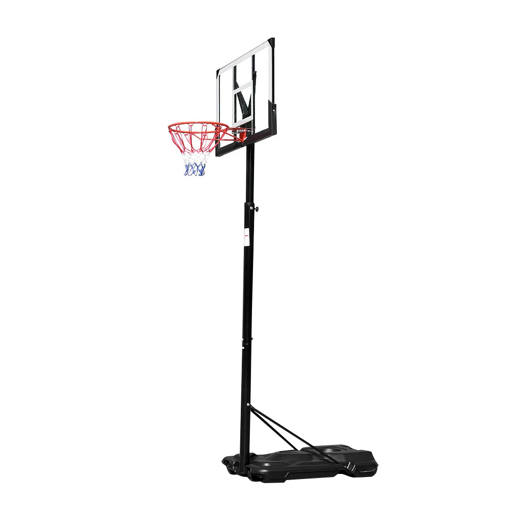 Portable and Removable Adult PC Transparent Backboard Basketball Stand (Basket Height Adjustment 2.45m-3.05m) Maximum 7