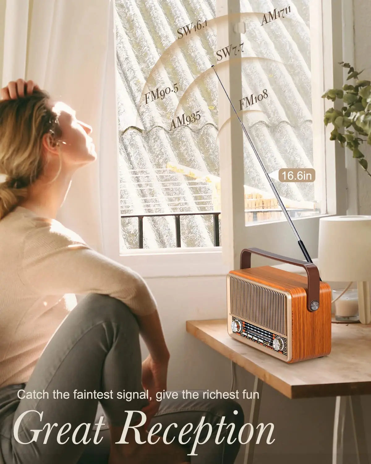 Portable AM FM Radio Bluetooth Speaker PRUNUS J-120
