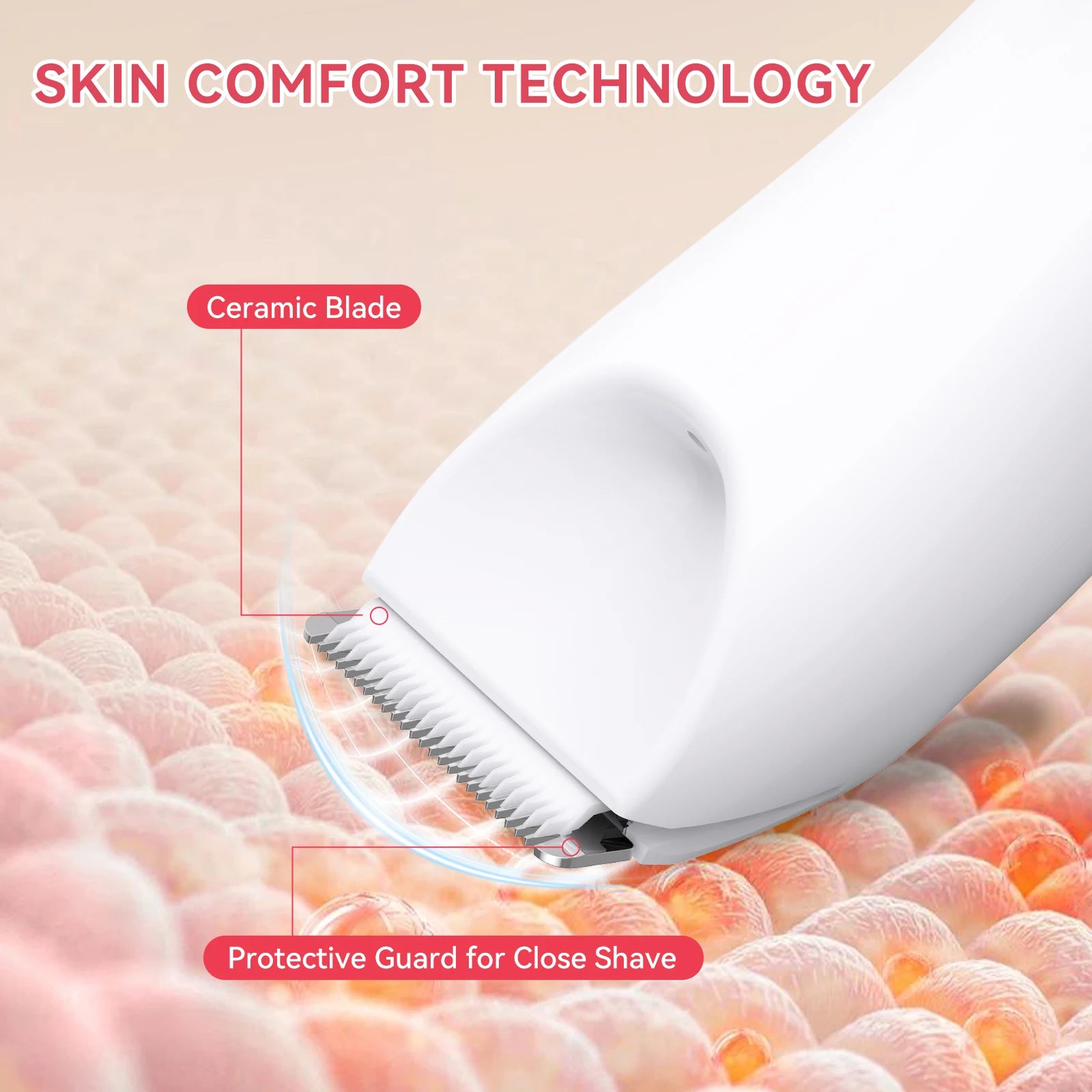 MAXGROOM 2 In 1 Electric Razors for Women Wet/Dry Pubic Hair Trimmer Bikini Trimmer Face Shavers Ladies Body Intimate Clippers
