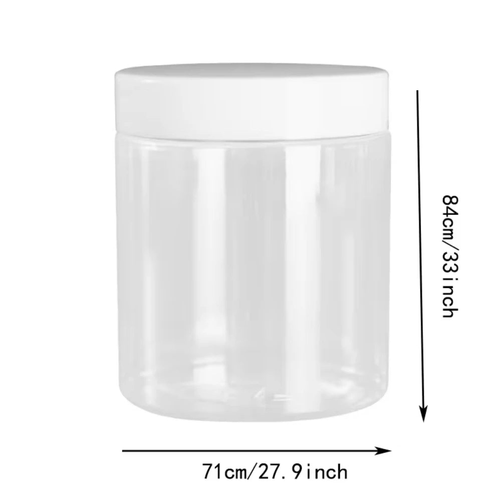 12pcs 250ml Storage Jars with Lids Clear Round Canister Empty Plastic Cosmetic Jar Food Storage Containers Travel Kitchen Supply