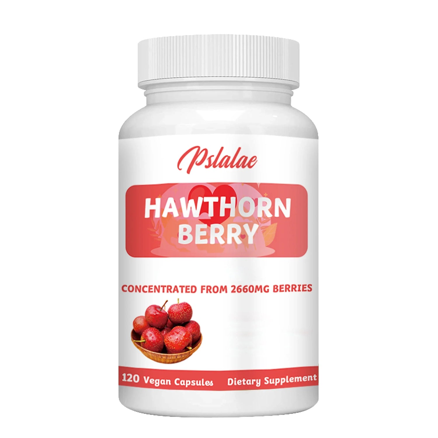Hawthorn Berry Capsules - Promotes Blood Circulation, Relieves Stress and Digestion - 120 Capsules