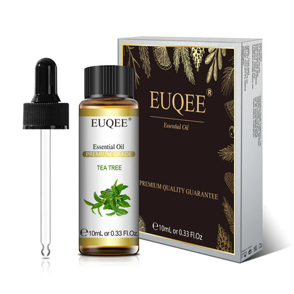 EUQEE 10ml Aromatic Essential Oil Lemongrass Lavender Eucalyptus Peppermint Tea Tree Sweet Orange Aromatherapy Oil for Diffuser