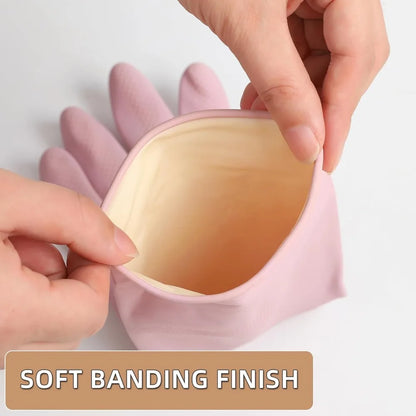 Dishwashing Rubber Gloves Reusable Kitchen Gloves 2Pairs Cleaning Gloves for Washing Dishes Long-lasting&amp;Non-Slip