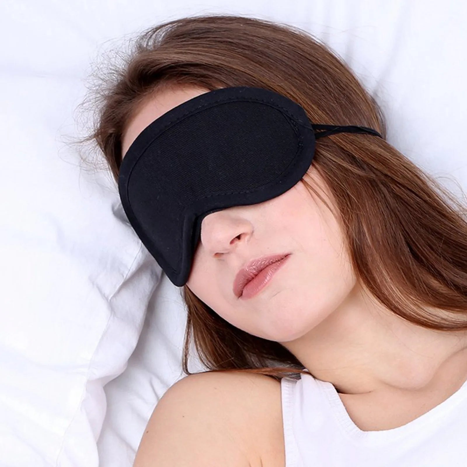 Eye Sleep Mask Eyepatch Striped Imitated Silk Eye Cover Travel Relaxing Sleeping Aid Blindfold Cartoon Sleeping Mask Eyepatch