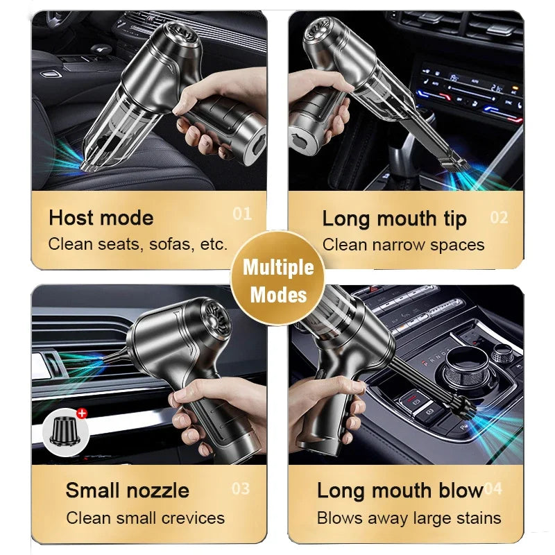 Brushless Car Vacuum Cleaner Cordless Handheld Auto Vacuum Home &amp; Car Dual Use Mini Vacuum Cleaner with Builtin Battrery