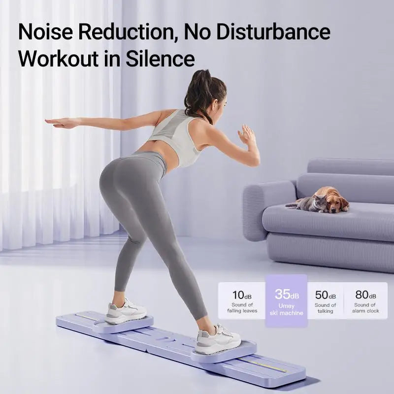 "Foldable 3-in-1 Ski Trainer: Leg, Pelvic &amp; Hip Strengthener for Postpartum Women, Home Gym Equipment"
