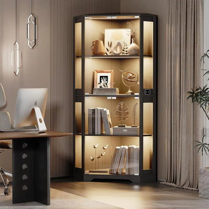 corner display cabinet with glass doorscorner display cabinet with