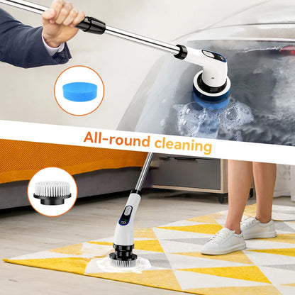 Electric Cleaning Brush 7 in 1 Replaceable Head Household Wireless Rotatable Cleaning Brush For Bathroom Kitchen Windows Toilet