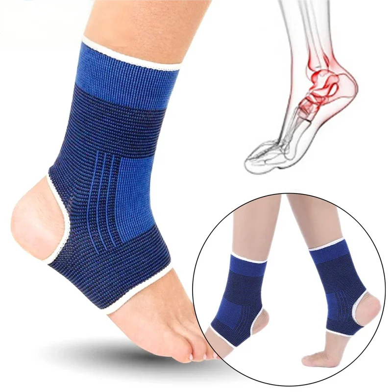 1Pair Multi-Sport Ankle Brace Knitted Breathable Compression Support for Basketball Football Gym Running Stability Protector