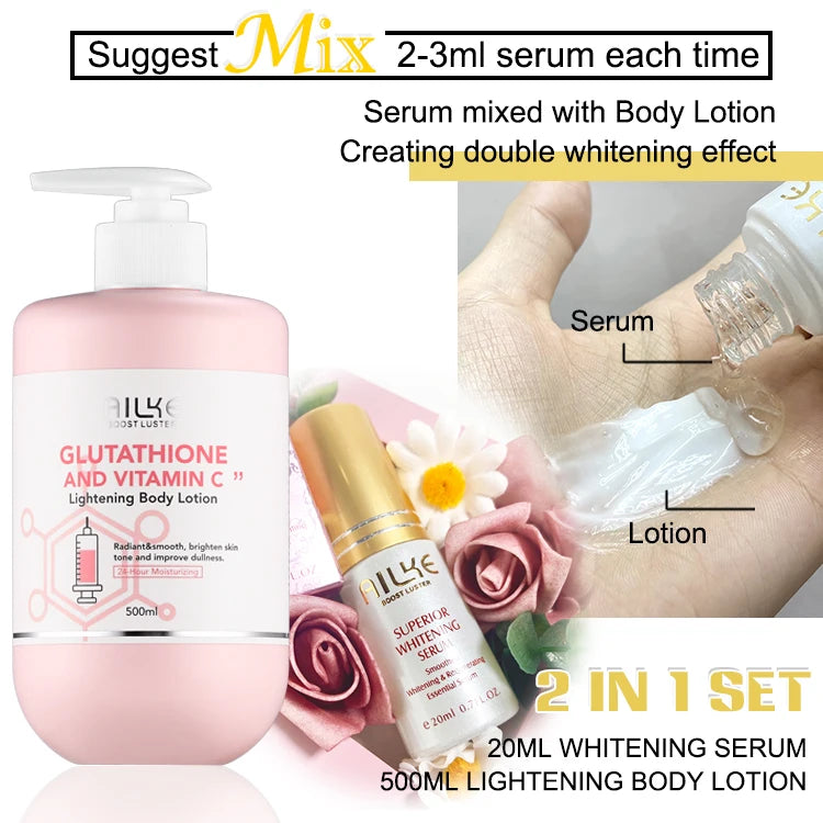 AILKE Vitamin C Cream, Hydration &amp; Brightening Lotion, Improve Dull Skin, Clean Skin, Glowing Beauty Face &amp; Body Care