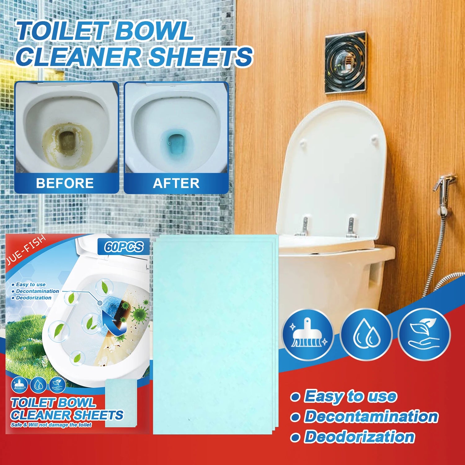Toilet Cleaner Toilet Cleaning Tablets Yellow Dirt Cleaning Products for Home Fragrance Freshener Bathroom Domestic Garden