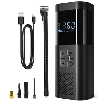 Cordless Tire Inflator 150PSI Portable Air Compressor LED Display