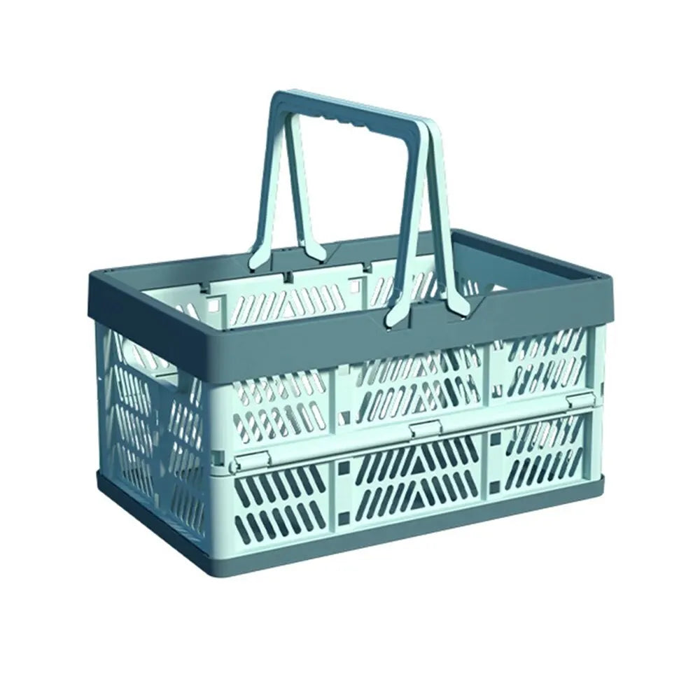 1/2PCS Folding Portable Fruit And Vegetable Storage Basket Sundry Arrangement Thickened Plastic Picnic Basket