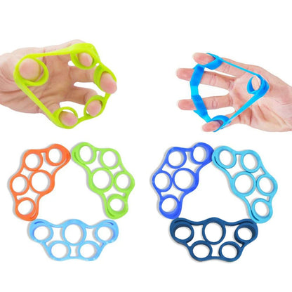 5 Finger Finger Strength Grip Band Mini Silicone Hand Exerciser Gripper Muscle Building Injury Recovery for Gym Fitness Training