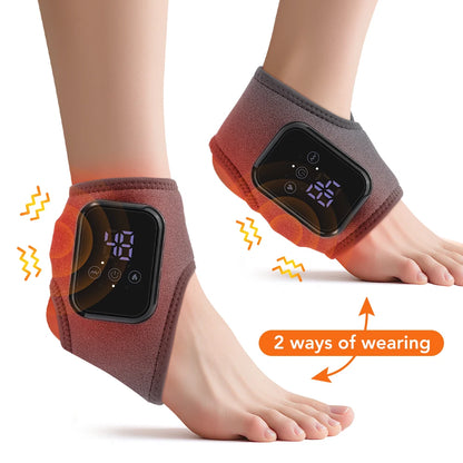 Foot Heat Massager Hot Compresses Vibration Massager Breathable Material USB Foot and Ankle Joint Hot Compress Protection